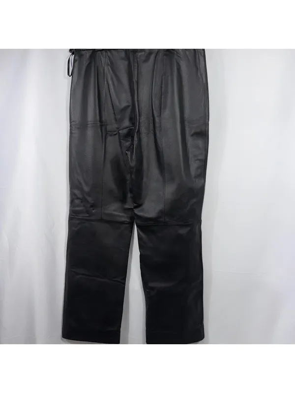 Clio Leather Pants Women’s 14 Black Straight Leg Vintage - Image 5