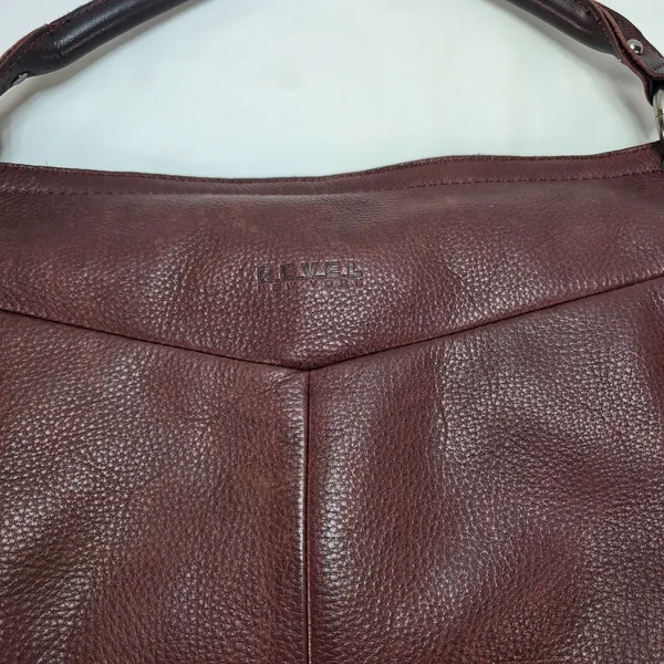 REVEL New York Studded Pebbled Leather Shoulder Bag Purse Brown Dark Red Y2K‎ - Image 11