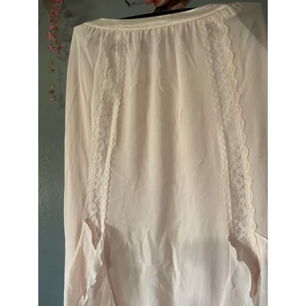 Thirty/Thirty L.A. Blush Pink Ruffle Lace High Low Maxi Skirt Size S Boho - Image 8