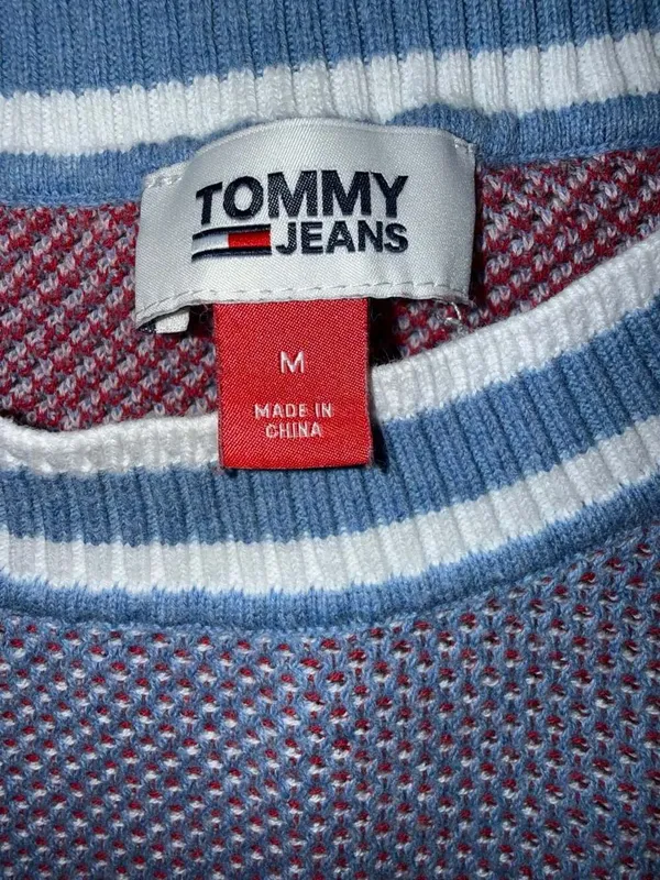 Tommy Jeans Women's Purple Buffalo Ridge Double Knit Sweater Size M - Image 3