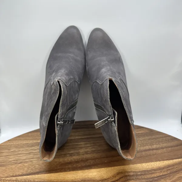 Frye Judith Seam‎ Bootie Ankle Boots Gray Leather Western Festival Women's 7.5M - Image 7