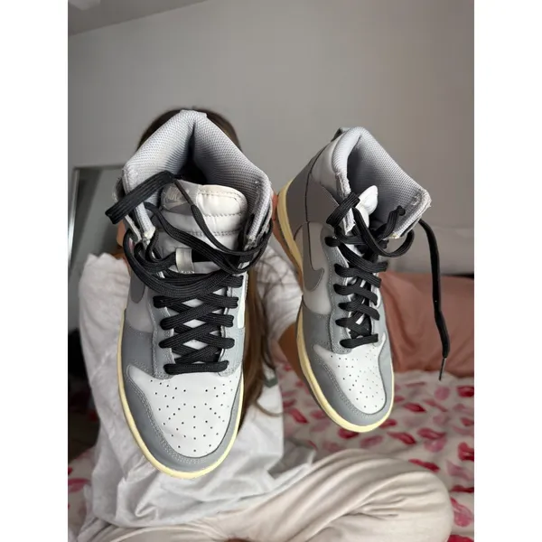 Nike Dunk High Aged Grey Grey Fog Sail Women's Sneakers Size 6 DD1869-001 - Image 6