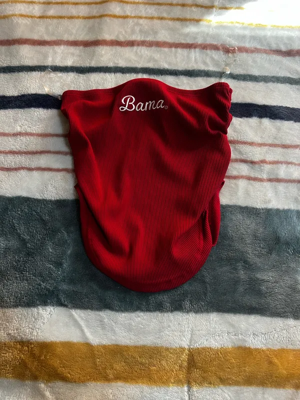 Bama scrunch strapless crop top Red Size XS - Image 3