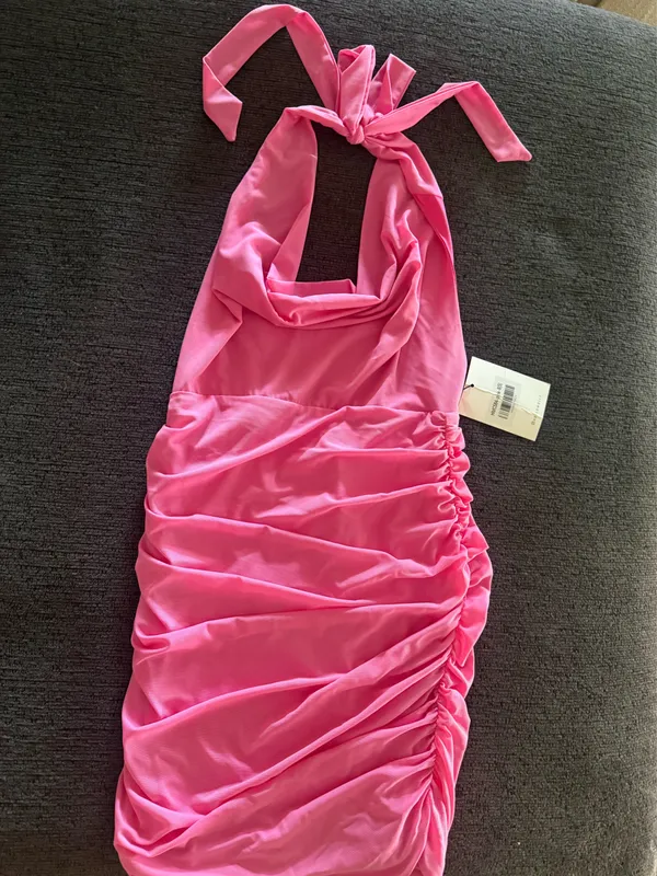 Hello Molly Mini Dress Pink Halter - Image 4