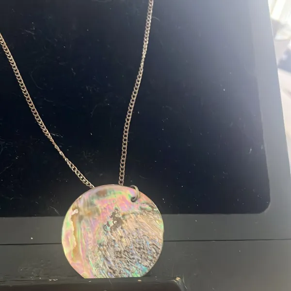 Abalone Iridescent Pendant Necklace - Image 3