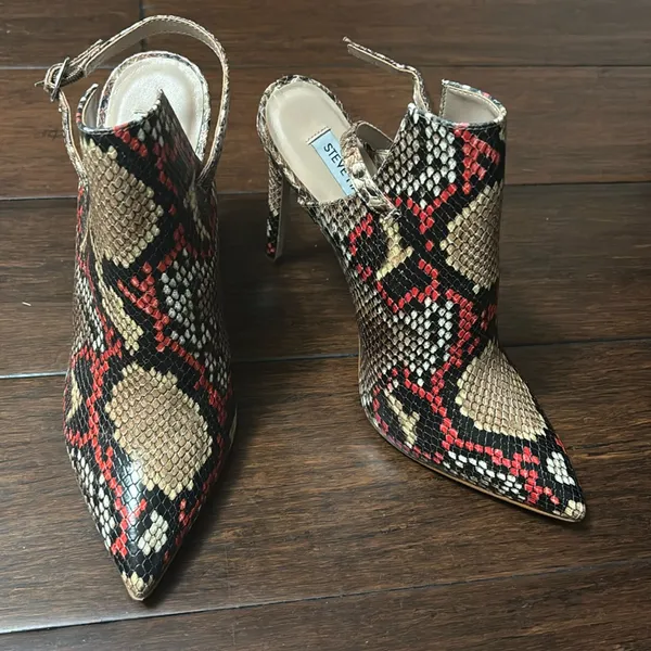 Steve Madden Daily Snake Animal Print Sling-Back Pumps Heels 8M new #1 - Image 2