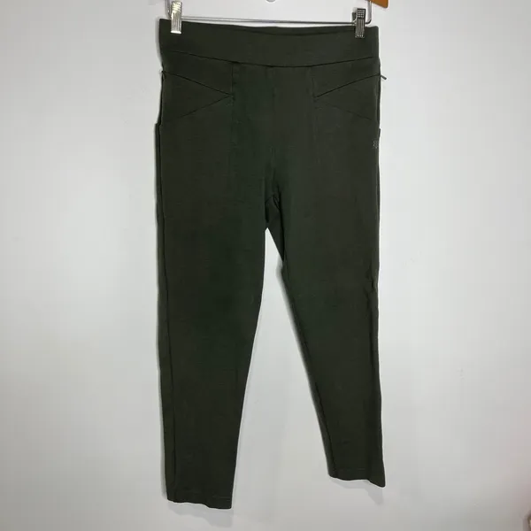 Betabrand journey DPYP dress pant yoga pant olive green‎ women's medium petite - Image 3