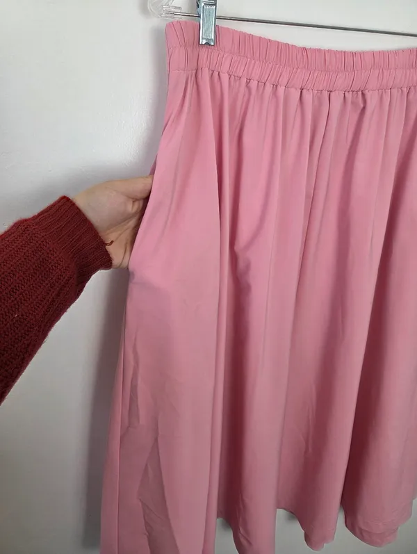 Belle Poque Pink A-Line High Waist Skirt Retro Modcloth Pin Up Rockabilly 50s XL - Image 6