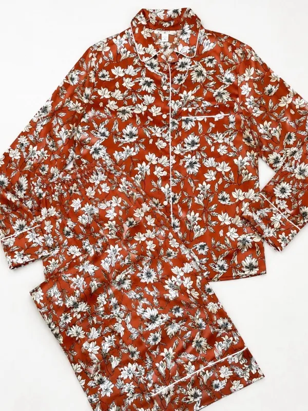 La Ligne X Target Pajamas Set Floral Button Down Top Longsleeve & Bottom XSmall - Image 2