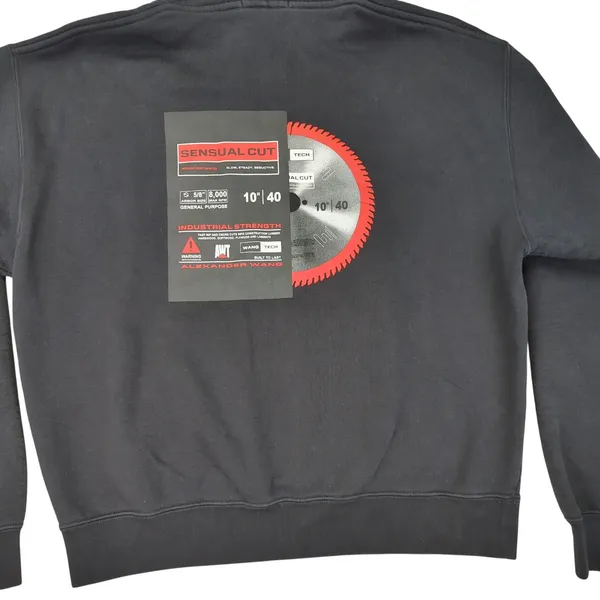 Alexander Wang‎ Black Saw Blade Hoodie Industrial Strength Women's XS Pullover - Image 6