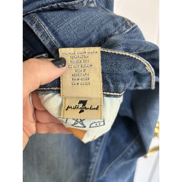 Vintage Y2K 7 For All Mankind Bootcut Jeans 30 Signature Squiggle USA Made - Image 10
