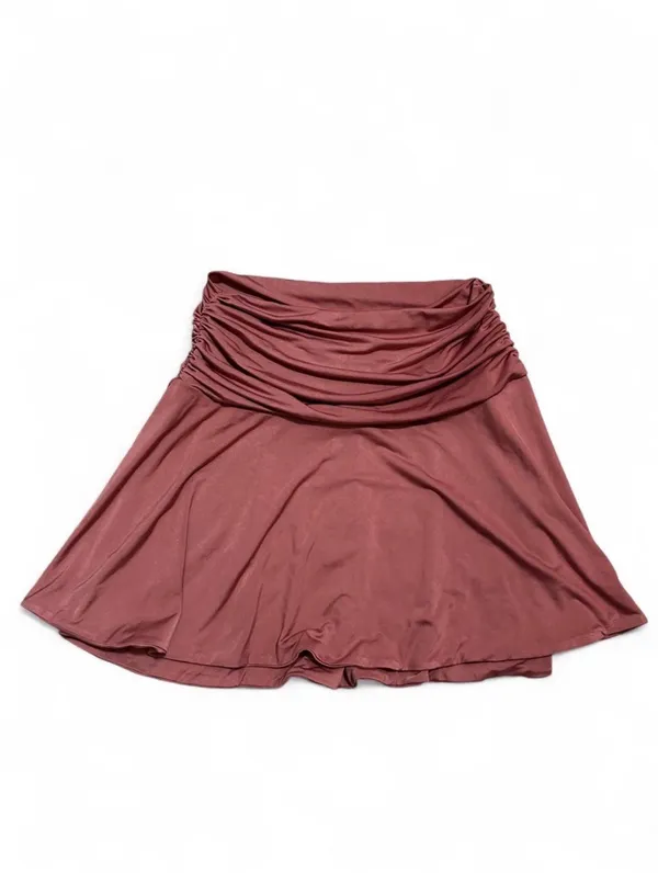 Nasty Gal Premium Dusty Rose Pink “Mocha” Slinky Fold Over Mini Skirt - Image 5