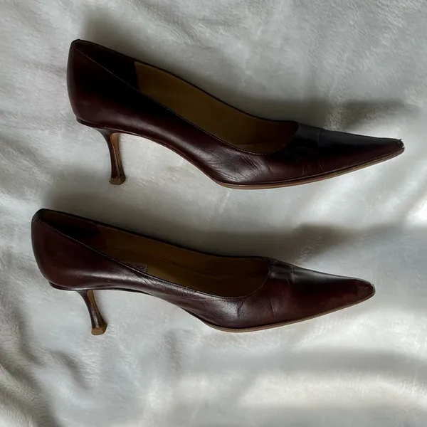 Vintage Jimmy Choo Brown Pumps Size 39 - Image 6