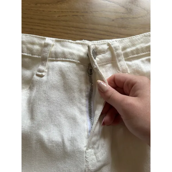 Saints & Hearts Women Size Small White Flare Jeans Boho Y2K Bell Bottom Hippie - Image 8