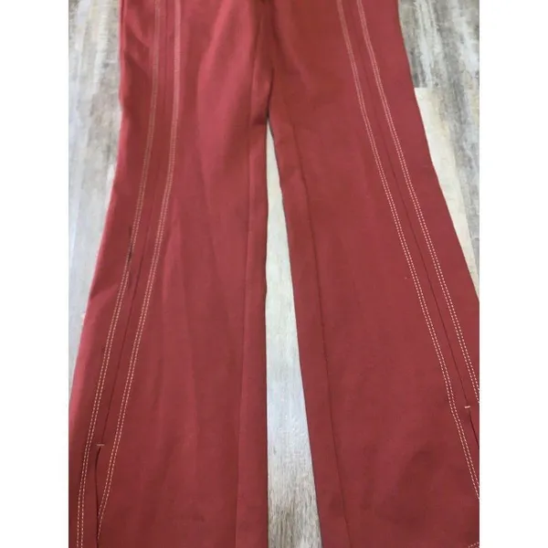 NEW Anthropologie Essential Trouser Pant Red White - Image 4