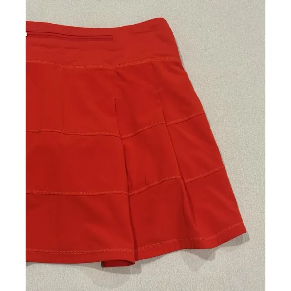 LULULEMON Pace Rival Mid-Rise Skirt Skort Vibrant Red Size 2 RARE EXCELLENT - Image 9