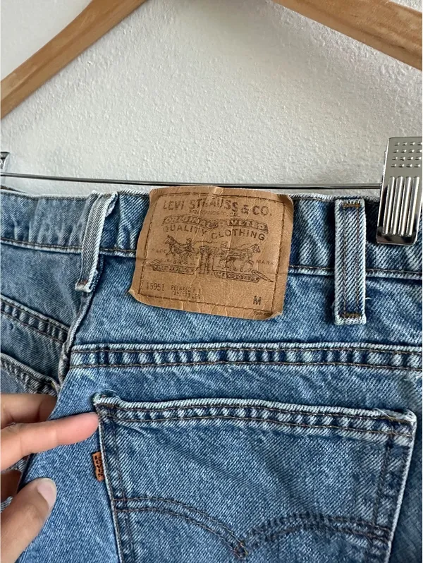 Levi's Vintage 951 Denim Jeans Size 10 MED Orange Tab2 - Image 6