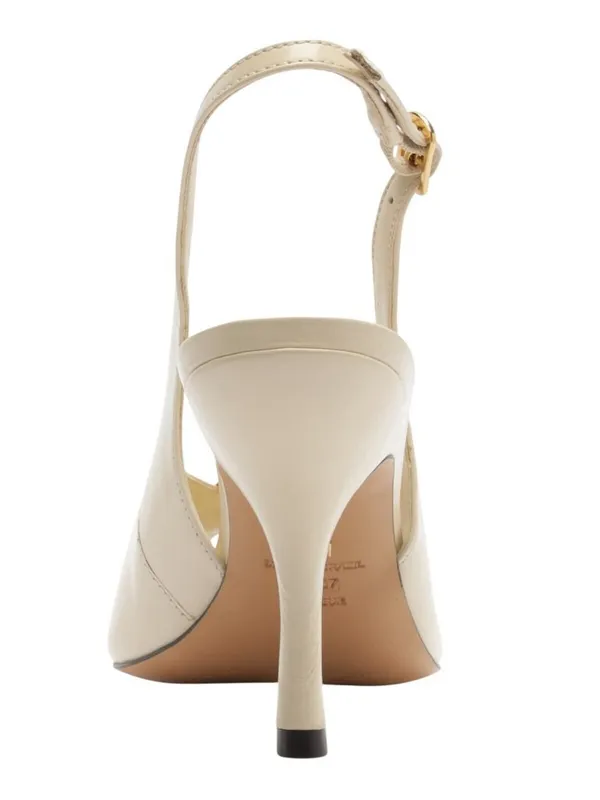 NWT Arezzo Womens Olivia High Stiletto Leather Pumps Panacota Off White 6.5B - Image 3