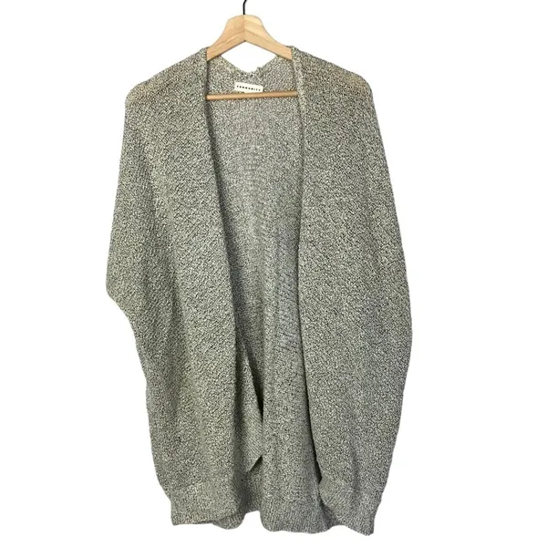 Aritzia Community Gray Open Front Mid Length Cardigan Sweater‎ XXS - Image 2