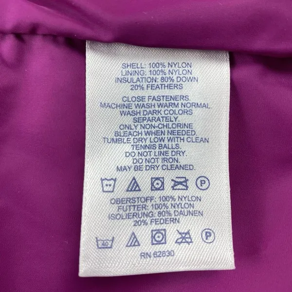 Lands' End Women's Down Puffer Vest Size Small Pockets Snap Front Pink Outdoor‎ - Image 4