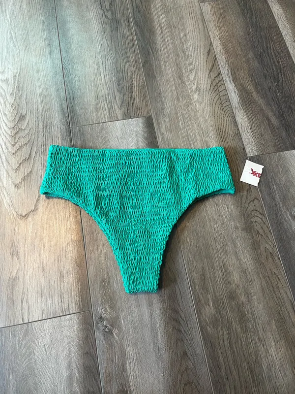 NWT Free People Aila Blue Bambi Bottoms in Deep Teal Eco Rib Swim Bottoms - Image 4