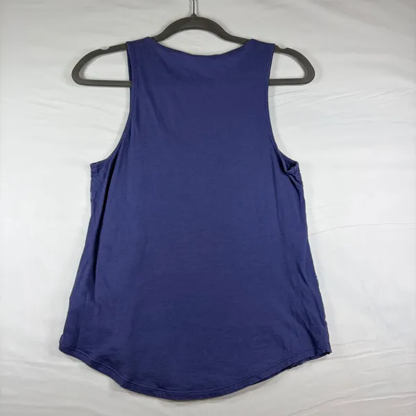 Banana Republic Purple‎ Lace Front Tank Top Sleeveless XS Floral Purple Bohemian - Image 7