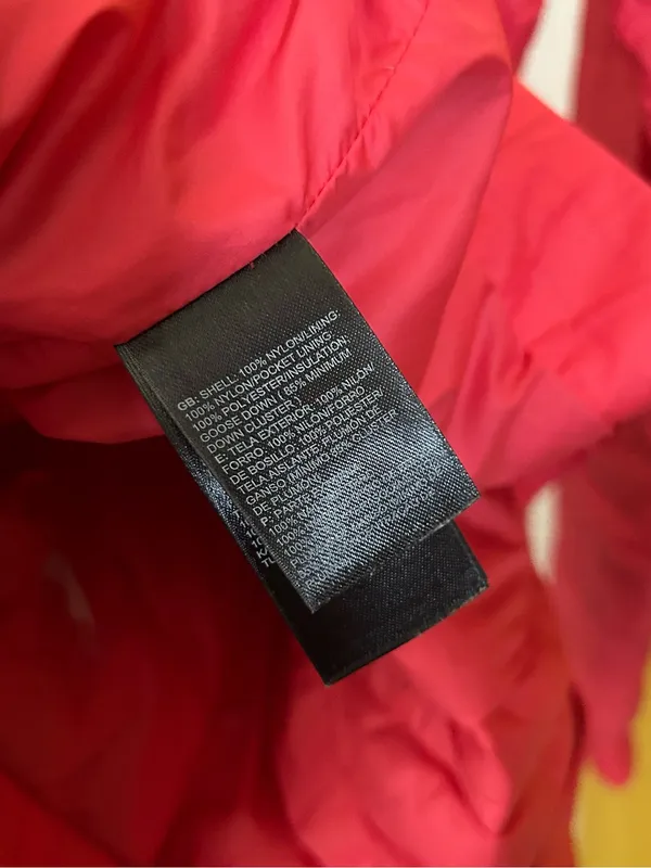 The North Face Women's Puffer Coat 700 Down Fill Hooded Jacket Pink Hood Large - Image 12