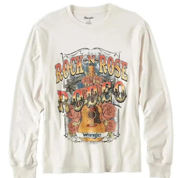 Nwt Wrangler Women'S Rock-N-Rose Rodeo Tee Large - Image 2