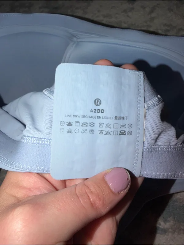 lululemon Run Times Bra High Support 42DDD Icy Blue - Image 5