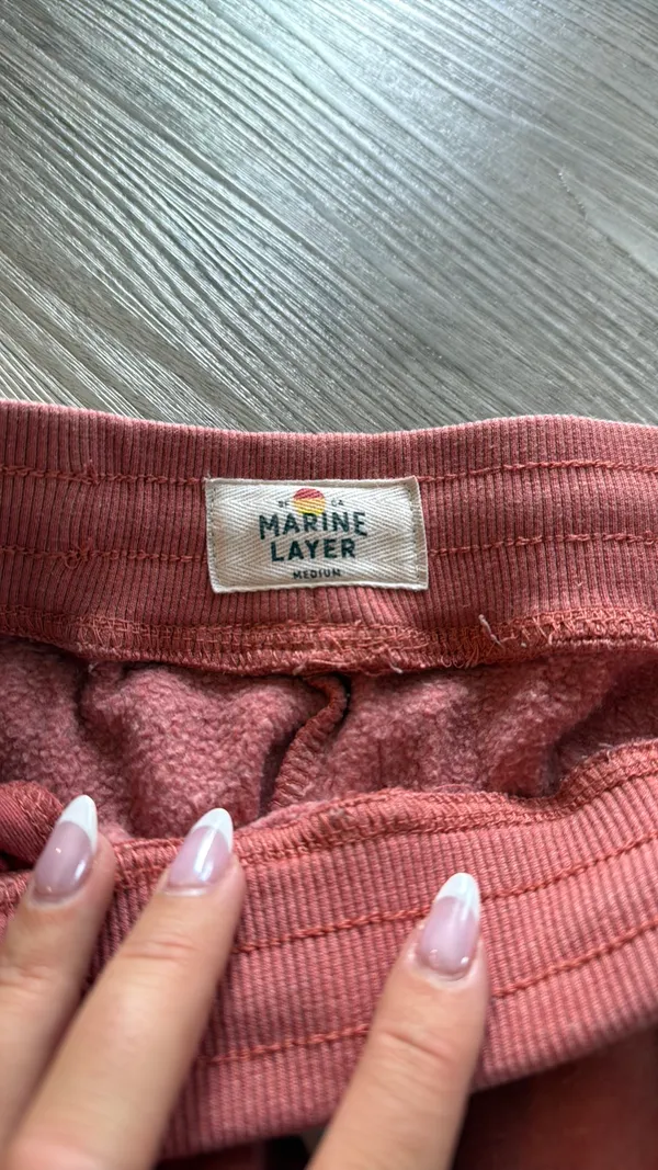 Marine Layer Sweatpants Joggers Coral Orange Pink Lounge Soft Travel S - Image 4