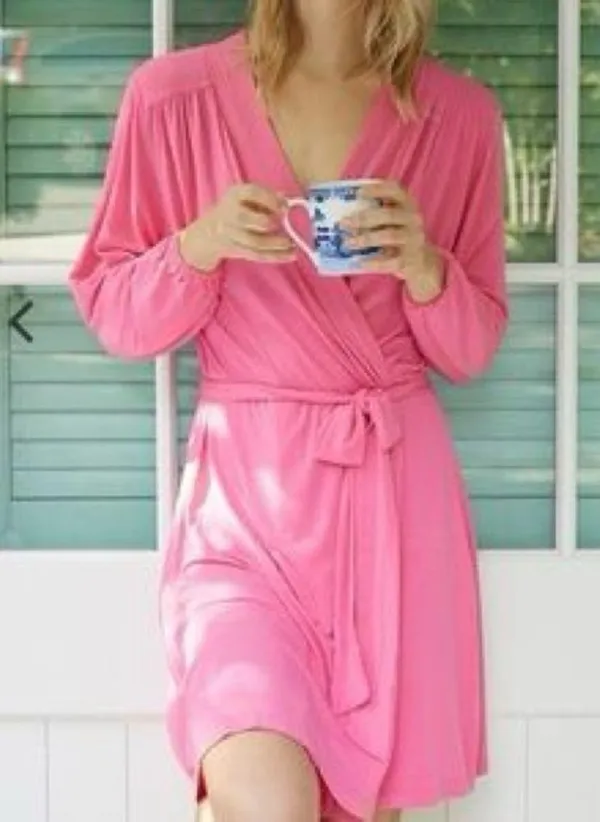 LAKE Pajamas dreamknit robe barbie pink modal - Image 2