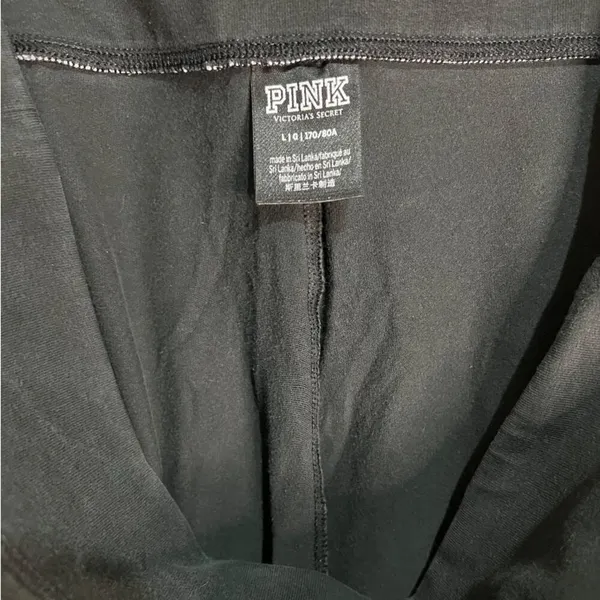 Pink black‎ leggings size Large - Image 2
