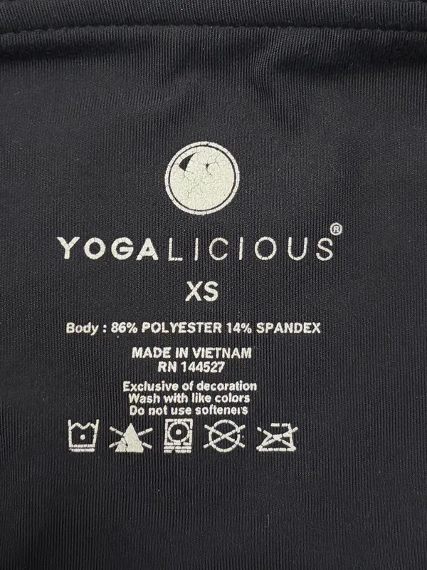 Yogalicious Black High Waisted Athletic Leggings Size XS - Image 3