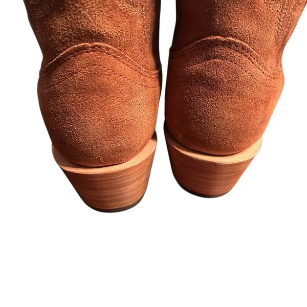 Corral Tan Suede Square Toe Leather Boots(Size 7.5) - Image 6