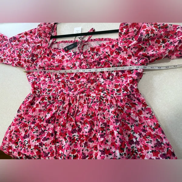 Zexxxy Women's Floral Pink Long Sleeves Ruffle Dress Size XL NWT - Image 13