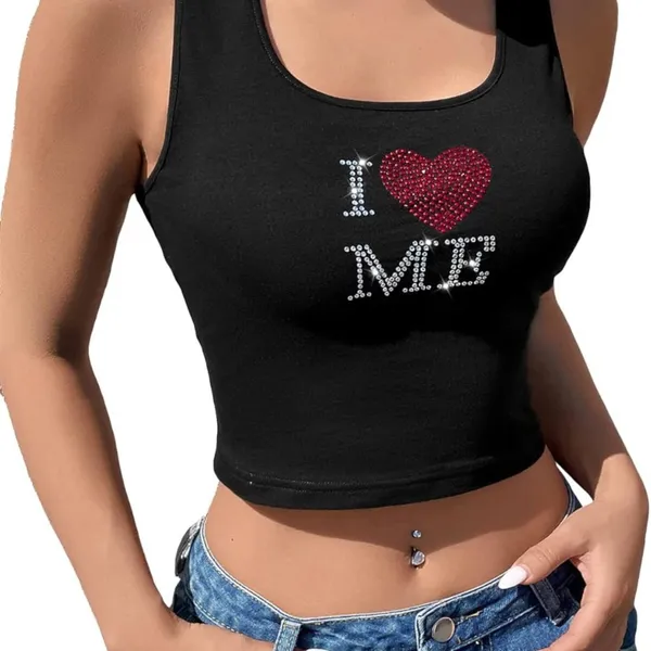 NWT:‎ Bling Tank Top (S) Black - Image 2