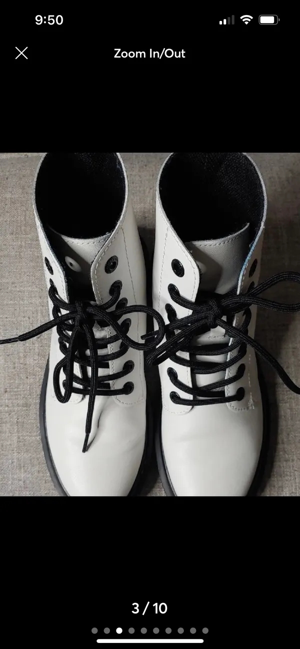 Dr. Martens White Lace Up Boots - Image 3