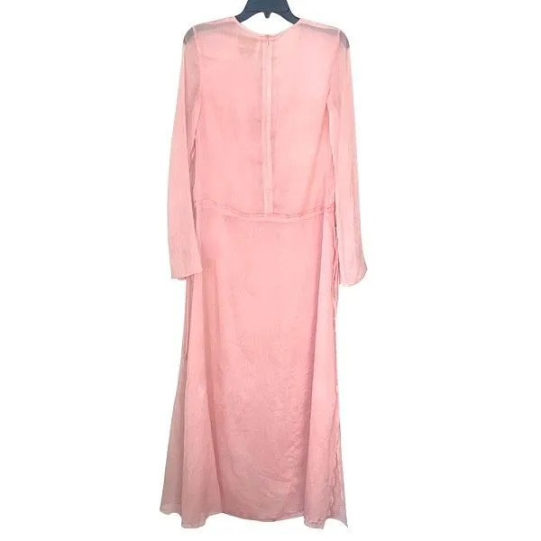 BUBISH Revolve Charlotte Sheer Maxi‎ Dress in Blush Size Medium - Image 5