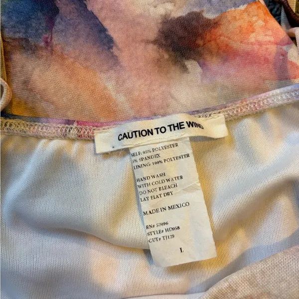 Caution to the Wind Watercolor Floral Dress - Image 2