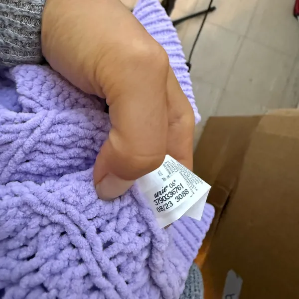 Aerie Lilac Cable Car Quarter Zip Sweater - Image 4