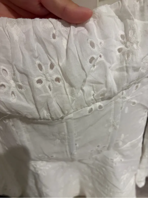 NWT princess Polly White cotton Eyelet Mini Dress,size 0 - Image 4