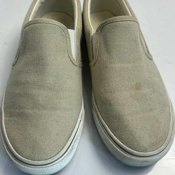 Natural‎ Reflections Womens Beige Canvas Slip On Sneakers SC-0404-VABK Size 7.5 - Image 3
