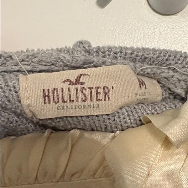 Hollister Light Gray Women's Cardigan Grandmacore - Image 2
