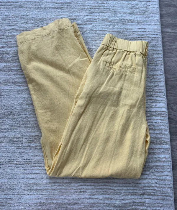 A New Day Yellow Flowy Pants - Image 3
