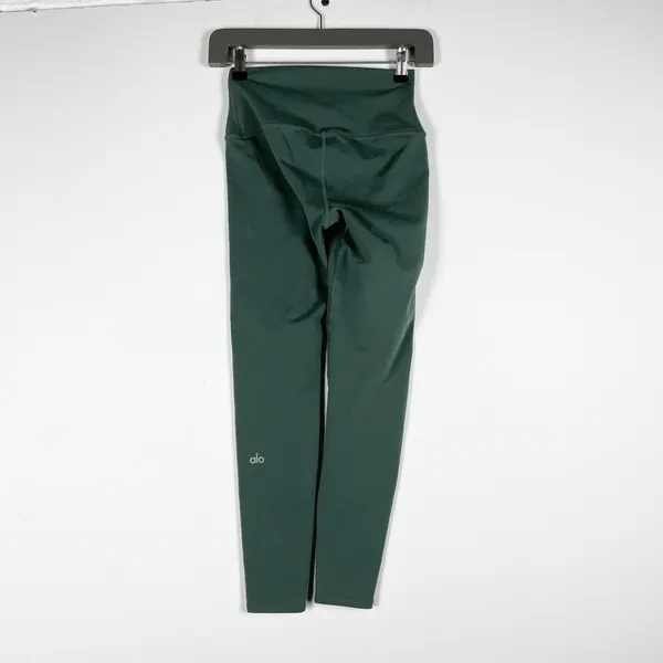 Alo Yoga Women's High Rise Athletic Work Out Lounge Leggings Solid Green XXS - Image 3