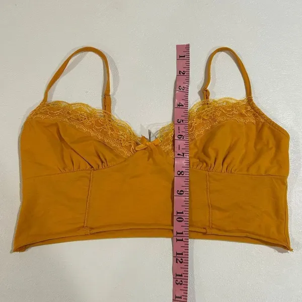 Princess Polly Mustard Lace Trim Bralette Top Size 6 US / AU 10 - Image 6
