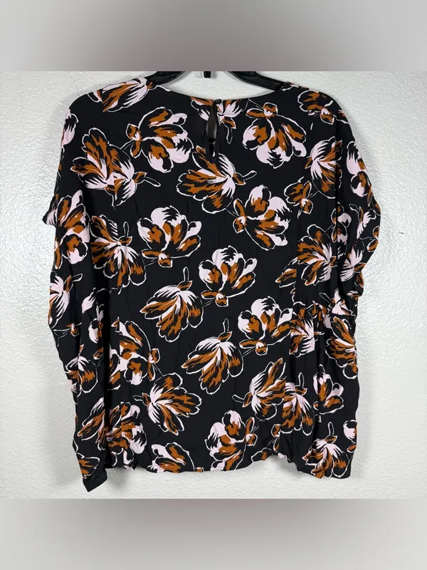 Madewell Cuffed sleeves shirred top in Duskblossom SZ:L - Image 4