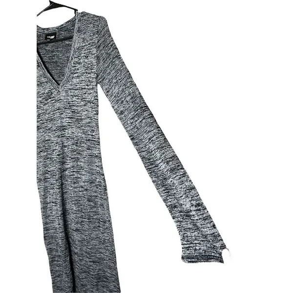 Aritzia Wilfred Free Lisiere Bodycon‎ V-Neck Heathered Midi Dress Size Small - Image 5