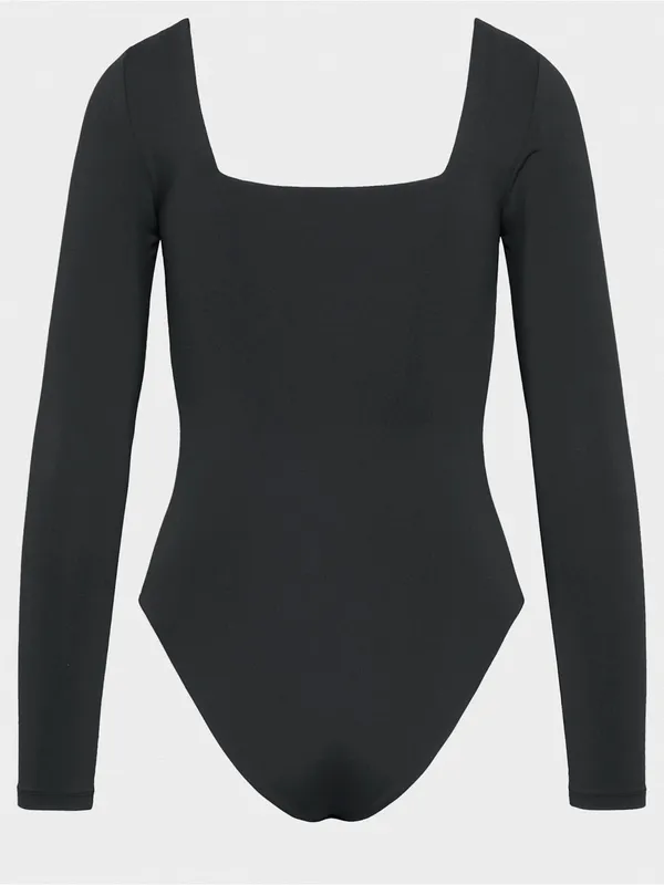 Aritzia Contour Cheeky Black Long Sleeve Square Neck Bodysuit XS - Image 2