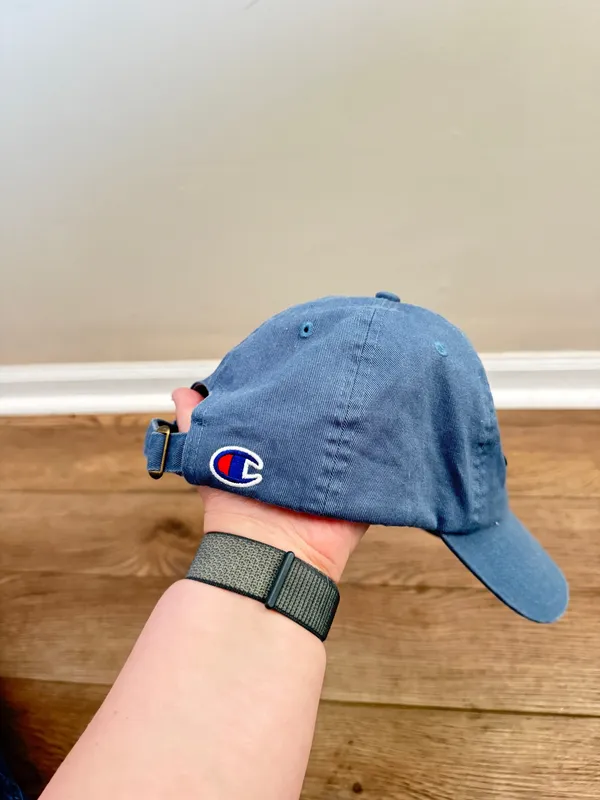 Champion Athletic Baseball Cap Blue/Gray Color One Size Adjustable Hat - Image 3